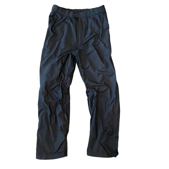 FootJoy FJ DryJoys Pants Mens Small Black Logo Golf Rain Gear Tour Collection - Picture 1 of 8